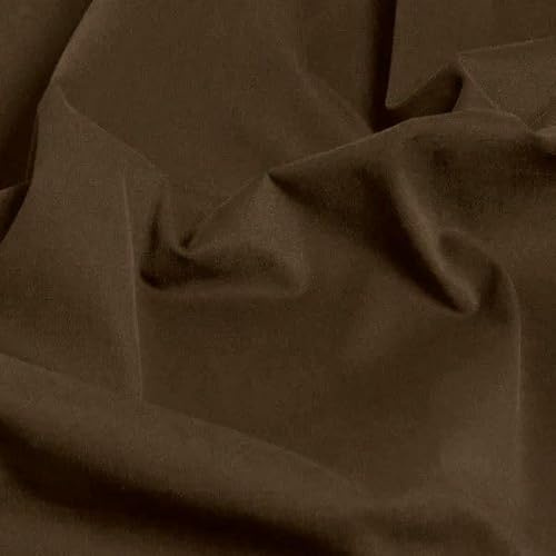 Plain Brown Polycotton Fabric for Dressmaking, Art & Craft, Sewing, Quilting | 45'' - 115 cm Wide| Precut Length 10m
