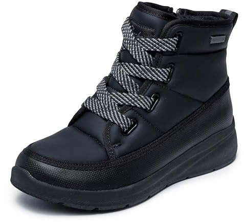 Skechers Women's Tahoe Snow Boot, Black/Black, 3 UK
