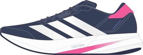 adidas Mujer Duramo Speed 2 Running Shoes, Tech Indigo/Zero Met./Lucid Pink, 39 1/3 EU