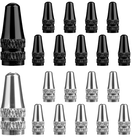 20 Stück Französisch Fahrrad Ventilkappen, Französisch Reifen Ventilkappen, Aluminium Französisch-Fahrradventil Kappen, FranzöSisches Fahrradventil Kappe