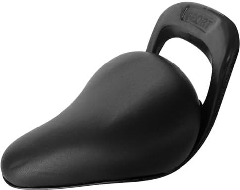 ISTOVO Siège de Vélo pour Enfants, Selle de Vélo en PU à Poignée Noire avec Main Courante de Sécurité