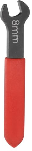 QUARKZMAN 8mm Llave Universal de Boca Fija Simple, 15 Grados Ángulo Llave Métrica Plana U Cabeza Mango Rojo Acero Carbono para Reparación Automotriz Muebles Ensamblaje Construcción Hogar