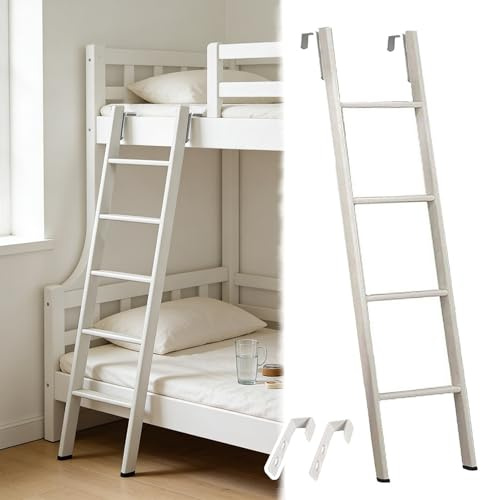 Échelles de Lit Échelle de Lit Superposé Gain Place avec Marches Larges Et Crochet, Échelles Antidérapantes pour Lits Jumeaux Camping-car, Adaptées Aux Enfants Et Aux Adultes(120cm/47)