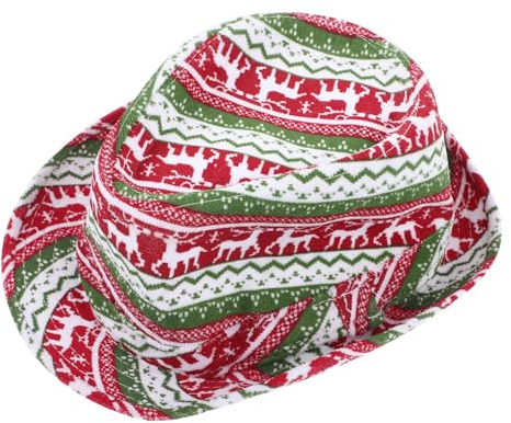 HEALEEP Cappello Caldo Natalizio Decorativo in Stoffa, Cappellino da Festa Morbido e Comodo, Copricapo per Feste e Carnevale, Accessorio Invernale per Eventi All’aperto