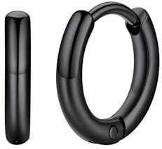 FaithHeart Orecchini da Uomo e da Donna, 8mm Huggie Orecchini a Cerchio, Acciaio Chirurgico 316L, Regalo per Lui, Impermeabile Anti-allergico, Confezione Regalo Inclusa