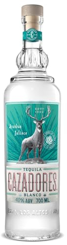 CAZADORES Tequila Blanco, 40% ABV, 70cl / 700ml, Alcool Bidistillato Prodotto con 100% Agave Blu Weber