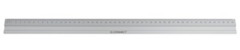 Q-Connect KF03680 linjal aluminium – 50 cm, silver