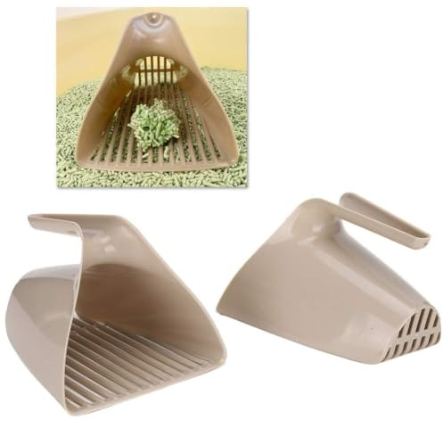 2 st kattsandspade kattsand skopa skopa skoper spade plast skopa katt sand rengöringsverktyg med handtag för rengöring av kattsand (16 x 13 x 11 cm)