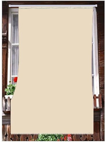 Corredocasa Tenda da Sole da Esterno per Balcone/Terrazzo/Veranda con Anelli e Ganci per Applicazione, Resistente e Lavabile, 100% Poliestere, Tinta Unita Beige (300x300 cm)