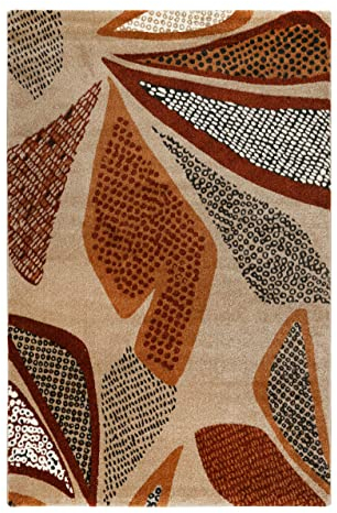 Esprit Home Teppich - Läufer, weicher moderner Kurzflor Teppich perfekt geeignet für das Wohnzimmer und Schlafzimmer, sehr pflegeleicht, Hazel (133 x 200 cm, beige Terracotta)