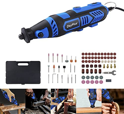 Multifunktionswerkzeug Drehwerkzeug Schleifer Rotationswerkzeug Set 135W Oszillierwerkzeuge mit 80 Zubehör 6 variabler Drehzahleinstellungen 10000-32000 U/min zum Schleifen,Gravieren, Schneiden