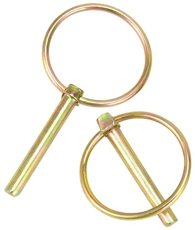 QWORK® 10 Stück Klappsplint in O-Form, Kohlenstoffstahl Klappsplinte Sicherungsstift für Sichere Verbindungen - 6 x 45 mm