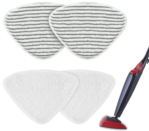 Gebiuhoo Bodenwischer Ersatzbezug für Vileda Dampfreiniger Steam und Steam Plus 4 Stück Mikrofaser Reinigung Einfaches Anbringen und Entfernen