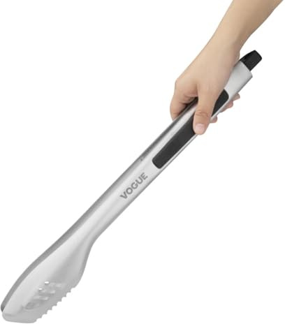 Vogue Heavy Duty BBQ Tongs - Metal Long Kitchen Heat Resistant Tongs for Cooking, Grilling, Barbecue, Buffet HP284