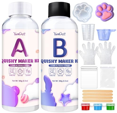 200g Silicona LíQuida Para Squishy Maker: Kit Para Hacer Caucho de Silicona SúPer Suave, Mezcla Ab 1:1, Regalo Diy de DescompresióN, Fufu Squishy, Bricolaje Regalo DescompresióN, Squishy Pata de Gato