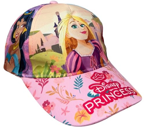 Cappello con Visiera Principesse Disney Berretto Estivo per Bambini Regolabile 52 cm Protezione dai Raggi UV