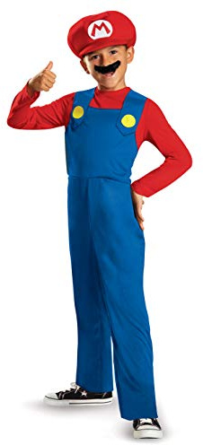 Disguise Nintendo Super Mario Costume, Officially Licensed Super Mario Brothers Boys Costume, Classic Child Size Small (4-6)