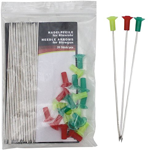 MFH 20 Stück Nadelpfeile für Blasrohr Blowgun Pfeile LARP
