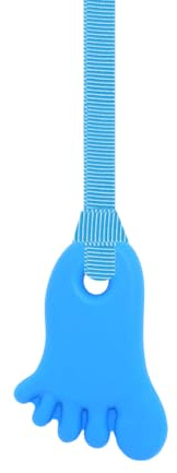 Sensory Oojamabobs - Foot Pendant chew Necklace - Autism - Blue with Lanyard (6 Designs Available!) (54cm, Plain Blue)