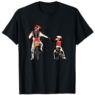 Motocross Padre & Figlio Regalo Moto Da Cross Maglietta