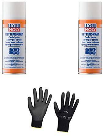 Iloda 2xOriginal Liqui Moly 400ml Kettenspray 3579 Schutzhandschuhe