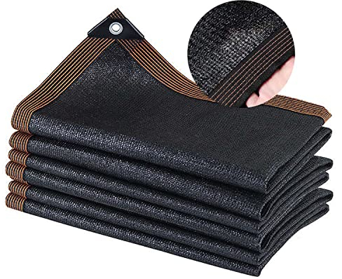 Telo Ombreggiante Occhiellato, 3x3M Ombreggiante con Occhielli, 80% Anti UV, Resistenza Allo Strappo rete Frangivento, Rete Ombreggiante con Occhielli per piante Serre Carport Piscine Cortili