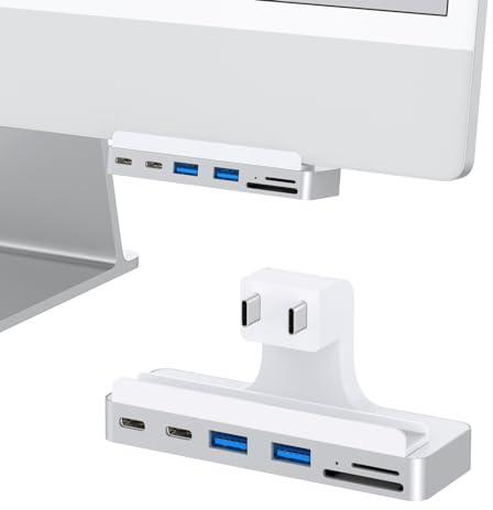 6-in-1 USB C Hub für iMac 24 Zoll (M1/M3/M4), Multiport-Adapter Mit Type-C 10Gbps, SD/TF-Kartenleser - Kompatibel Mit 2021/2023/2024 | Zubehör