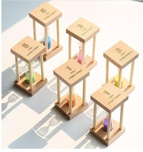 Kytpyi Sanduhr, Sanduhren Set für Kinder, 3 Stück Bunt Sanduhr Zähneputzen Kinder(inkl. Sanduhr 1, 3, 5 Minuten) für Spiele Dekoration Geschenk, Doppelter Schutz Hourglass für Büro Haus(3 Farbe)