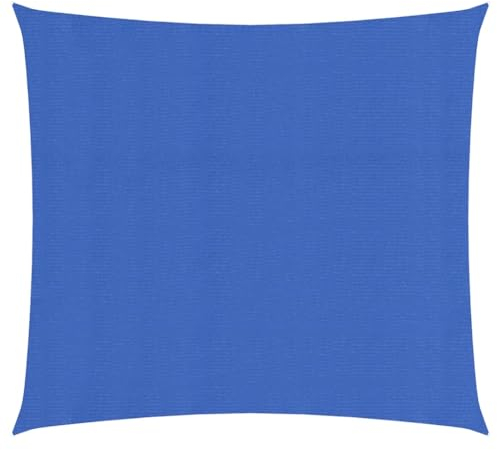 vidaXL Sonnensegel, UV Schutz Sonnenschutz für Terrasse Balkon Garten, Windschutz Wetterschutz Quadratisch, Sonnendach, 160g/m² Blau 4x4m HDPE