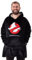 Ghostbusters Tragbarer Decken-Hoodie fur Herren | Kapuzenpullover fur Erwachsene in Schwarz mit „No Ghosts Signs-Grafikdruck | Einheitsgrosse, mit Sherpa gefutterte Loungewear mit Taschen