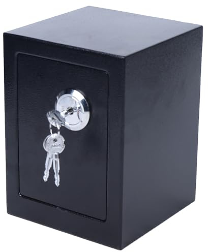 Feuersichere Geldkassette Kleiner Wandtresor Abschließbare Box Feuerfester Tresor Für Zuhause Geldaufbewahrung 17x23x17cm