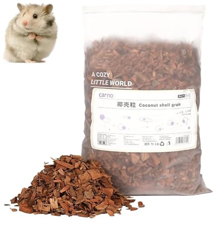 Litière naine de hamster - substrat naturel de coco, petite litière pour animaux de compagnie | Litière de dissipation thermique absorbante, décoration habitat de l'enceinte confortable, revêtement po