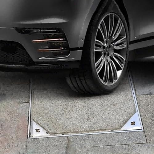 Cubiertas de Tanque séptico Invisibles Personalizables, Tapa de Registro Cuadrada Resistente y Resistente y Marco para escuelas, Cubierta de depósito de Aguas residuales de Acero Inoxidable