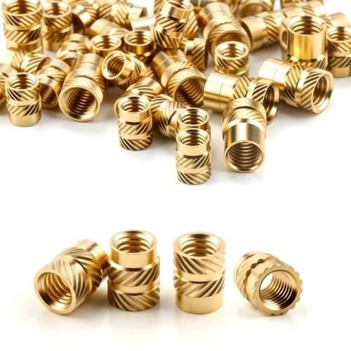 Nuts OT nuts 110 Stück Gewindeeinsatz M3×5.7×4.6mm Einschmelzmuttern Messing Einschmelzgewinde 3D Druck Einpressmutter Threaded Inserts für 3D-Gedruckte Teile Kunststoffteile Elektronikgehäuse