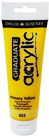 Daler-Rowney Graduate Acrylic Paint, Plastic Tube, 4oz - 120 ml, Primary Yellow