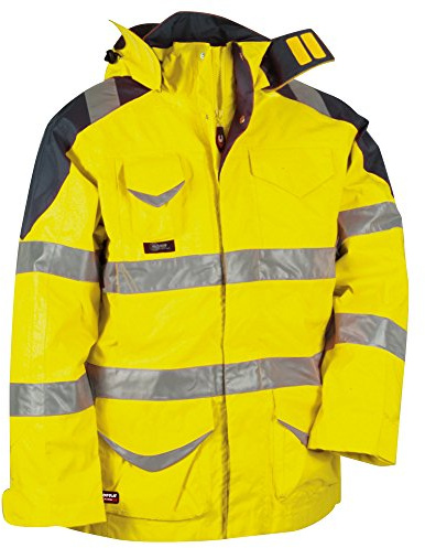 Cofra Warnschutz Winterjacke 4-in-1 Protection V024-0-00, Wetterschutzjacke, Große 52, 40-00V02400-52
