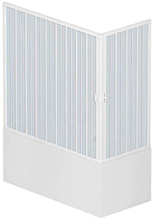 RL Mampara de bañera 70x160 CM de PVC Mod. Nadia con Apertura Central