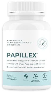 Food Supplement Tablets by Papillex - All Natural Immune Support - 60 Capsules Bottle (Single Bottle)