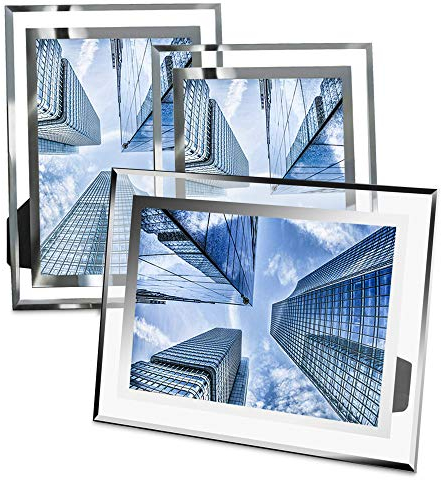 STARVAST 5 x 7 Photo Frames Glass Picture Frame Portrait Landscape Display for Family Office Table Decorations - 3 Pack