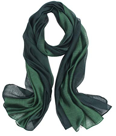 Sawekin Damen Schal Stola Halstuch Sommerschals Farbverlauf Stola Für Abendkleid Festlich Hochzeit Braut Seidenschal/Baumwolle Schal Ganzjährig, Grün, Einheitsgröße