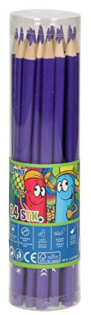 SPIRIT 404996 Buntstifte mit Dreikantprofil Premiumqualität, Violett, 24 Stk
