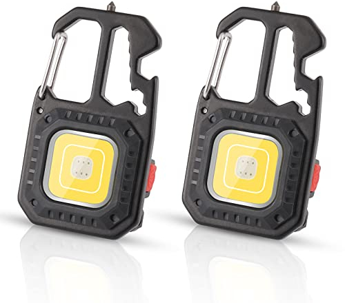 ZWOOS 2 pz Mini Torcia a LED Lampada da Lavoro Portatile 800 Lumen, 7 Modalità, Ricaricabile e Impermeabile Illuminazione di Emergenza Impermeabile per Uso Terreno