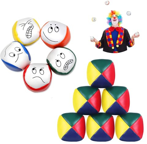 MOUJUCHI Soft Juggling Balls Jonglierbälle,10 3er Jonglierball Set für Jungen, Mädchen und Erwachsene, Langlebig und Weich
