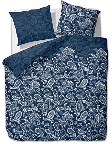 etérea Renforcé Bettwäsche 2X 135x200 cm + 2X 80x80 cm Paisley Life Blau