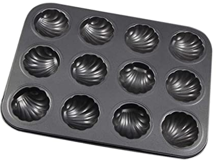 Dorccsi Shaped Baking Tray 12 Cavity Non Stick Madeleine Mold Carbon Steel Cake Mold shaped baking tray cake tin non stick cake mold madeleine tray