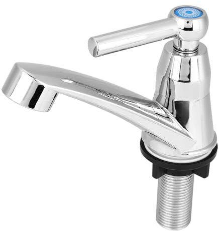 WPKD BLUEIY Grifo De Agua Fría De Plástico ABS, Agua Individual Fregadero, Cromado Grifo Para Lavabo Y Baño, Fregadero De Cocina (G1/2)