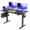 Claiks Elektrisch Höhenverstellbarer Schreibtisch 140×70 cm (FSC®) - Steh-Sitz-Tisch mit Kabelmanagement & Memory-Funktion Leiser Motor für Homeoffice Ergonomisches Design Schwarz Arbeitsplatte