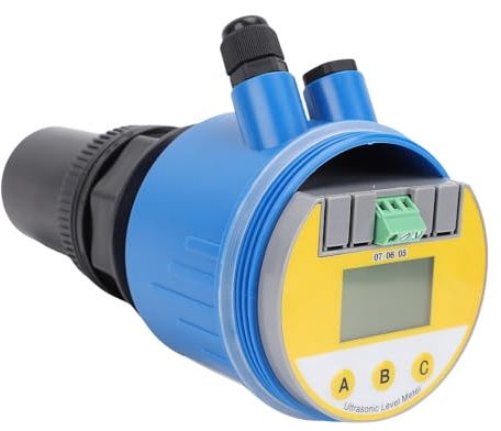 Digital Ultrasonic Level Meter LED Display 4-20 MA Liquid Water Sensor 0-10M Djupmätning Integrerad Sändare för Vattenavloppsbehandling