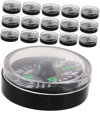 JOINPAYA 20stücke Wanderkompass mit Knopf für Outdoor-aktivitäten Camping und Reisen Kompakter Kunststoffkompass als Taschenkompass oder Schlüsselanhänger für Wandern und Notfälle