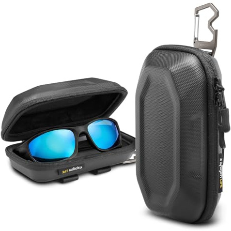 Spigen Life Hard Shell Sunglasses Case with Carabiner and 2-Way Belt Strap